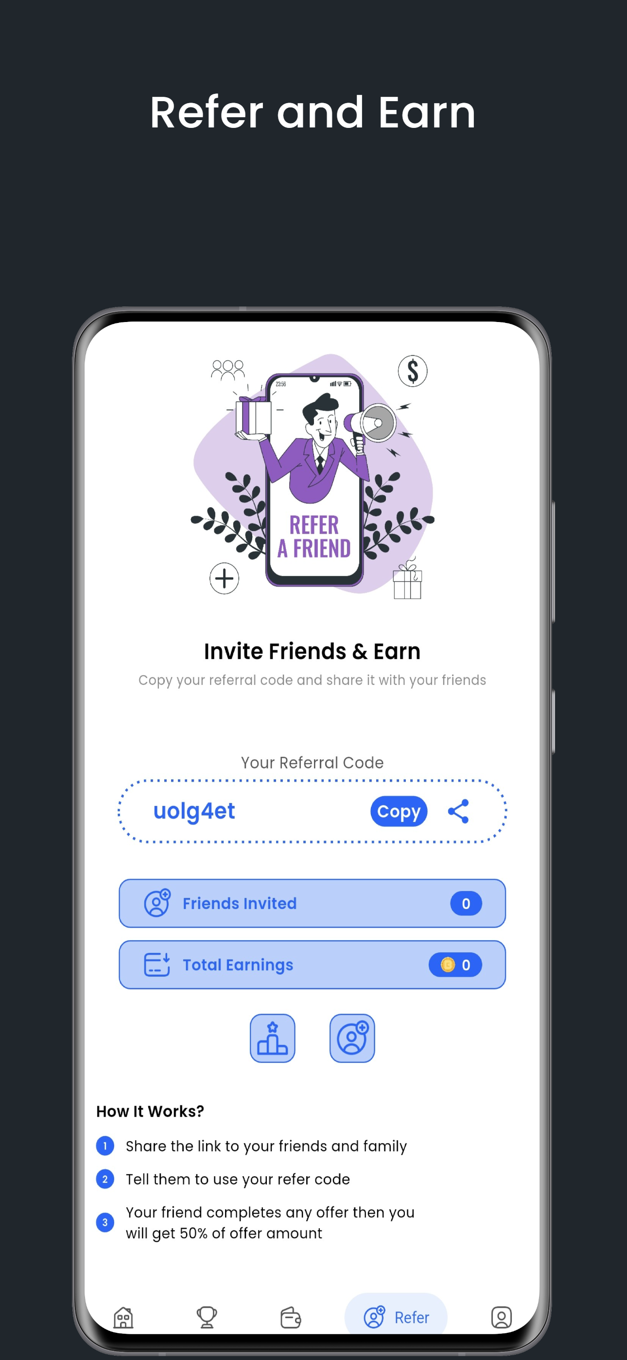 App Screenshot 4 - Refer & Earn